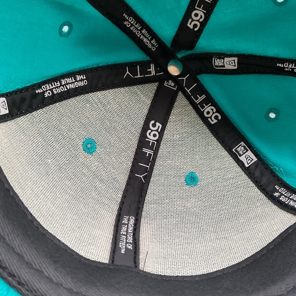 New York Mets Turquoise Teal Fitted 8 - Picture 2 of 6